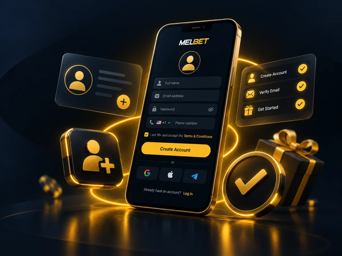 Регистрация аккаунта Melbet